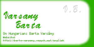 varsany barta business card